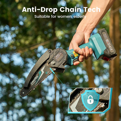 6-Inch Cordless Mini Chainsaw for Tree Trimming