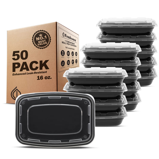 Freshware 50 Pack Meal Prep Containers, BPA Free