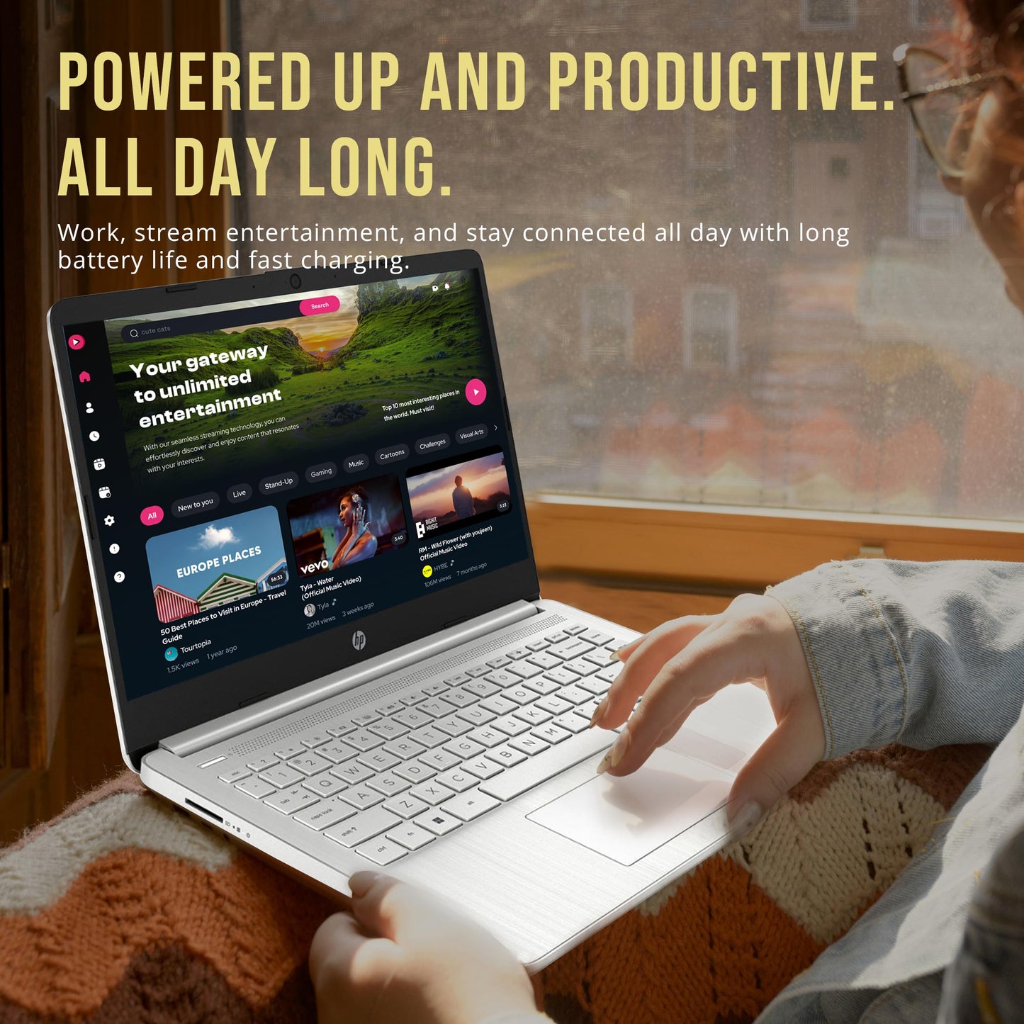 HP Stream 14" Laptop, Intel Celeron, 16GB RAM