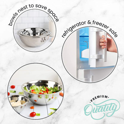 5-Piece Stainless Steel Mixing Bowl Set