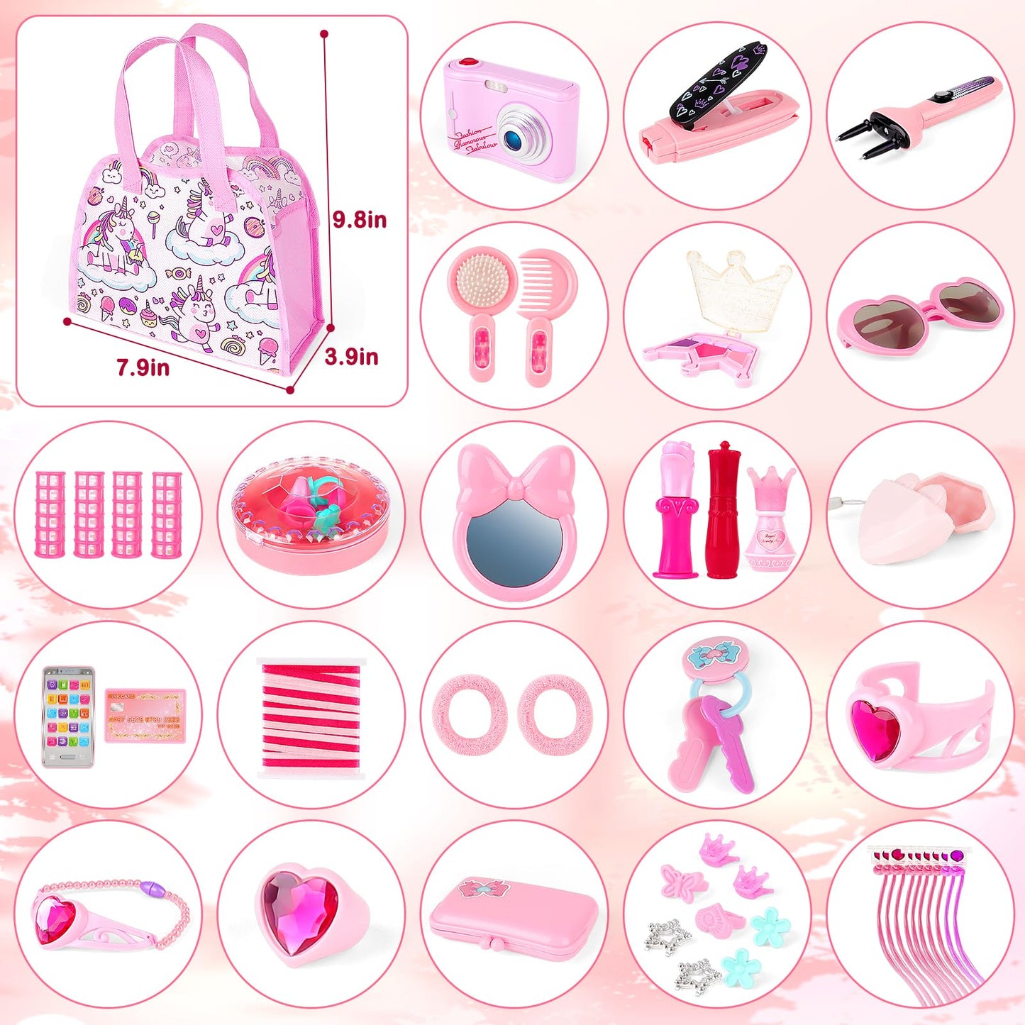 34PCS Kids Beauty Salon Toy Kit