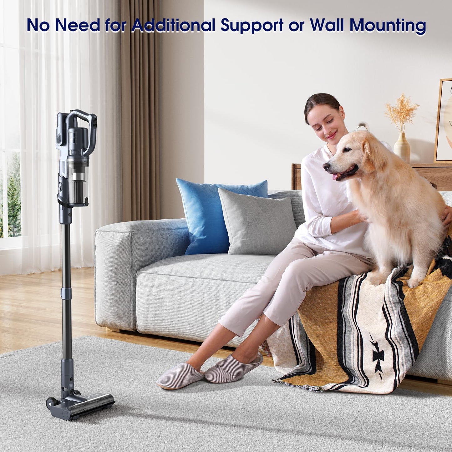 MIUZZY Cordless Vacuum Cleaner for Home & Pets