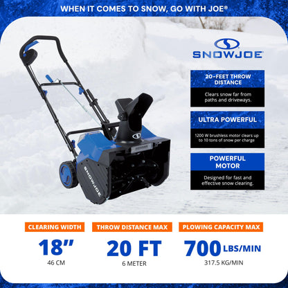 Snow Joe 24V Cordless Snow Blower with Batteries