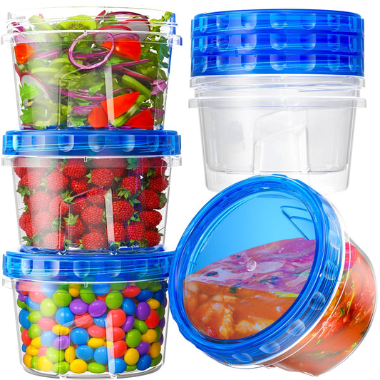 6 Pack BiuLeon Freezer Storage Containers with Lids