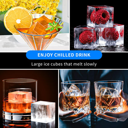 2 Pack HANCELANT Large Ice Cube Trays