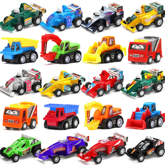 20 Pcs Mini Truck & Race Car Toy Set