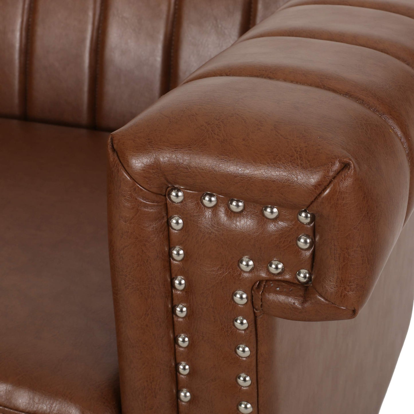 3-Seater Sofa with Nailhead Trim by Christopher Knight