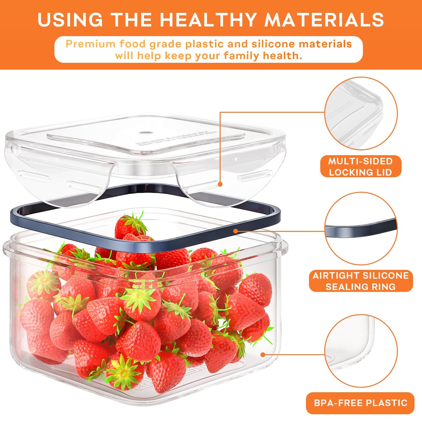 40 PCS Airtight Food Storage Containers Set