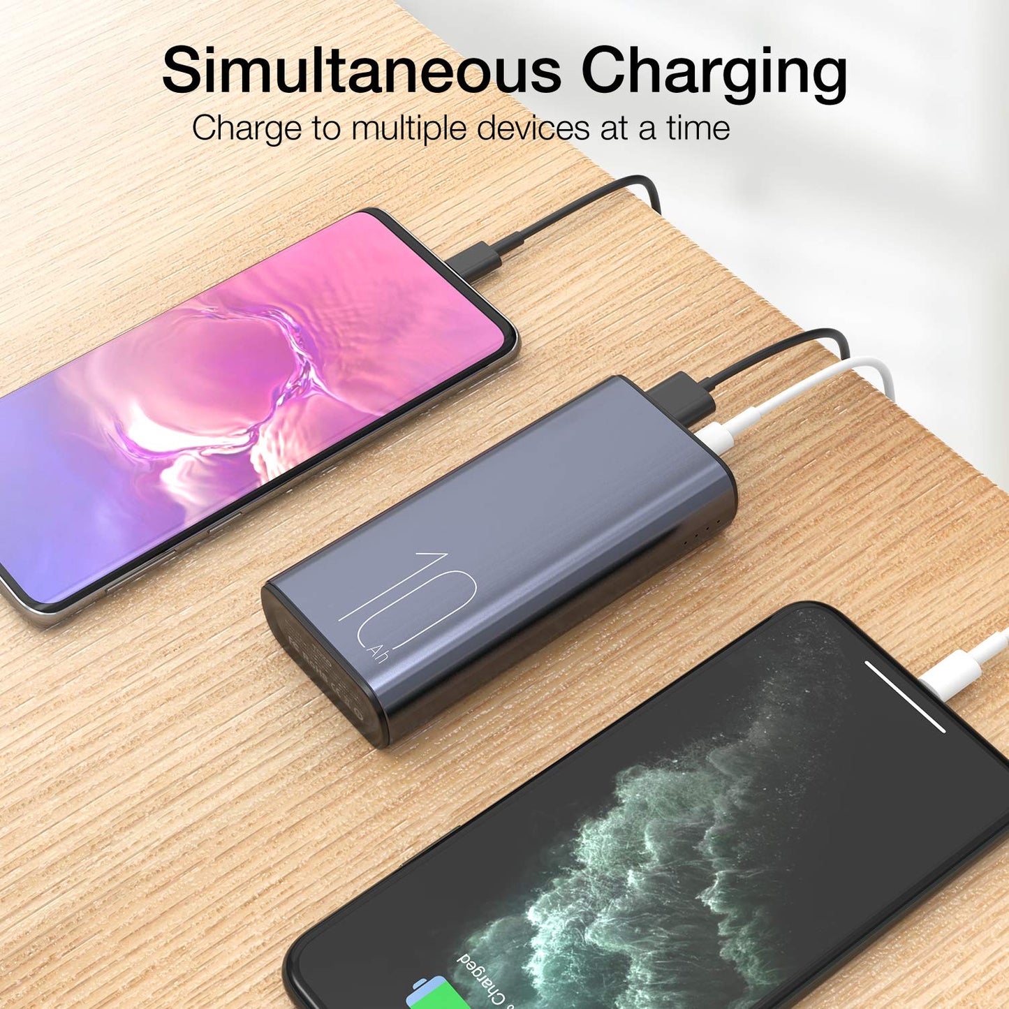 TOZO 10000mAh Portable Fast Charger Power Bank