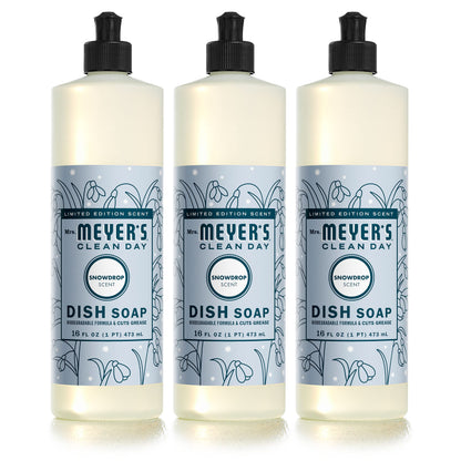 MRS. MEYER'S CLEAN DAY Snowdrop Dish Soap, 3-Pack