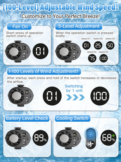 Rechargeable Handheld Fan with Ice Cooler