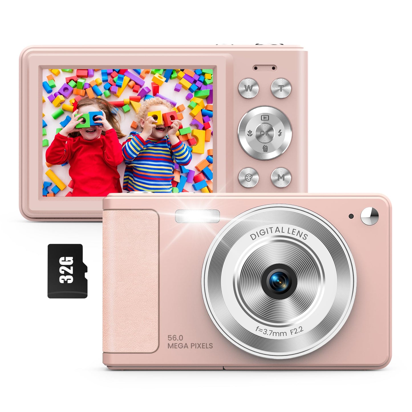 WONNIE 56MP FHD Point & Shoot Camera for Kids