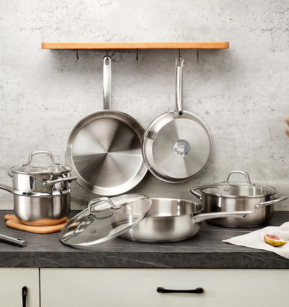 KOCH SYSTEME CS 10-Piece Stainless Steel Cookware Set