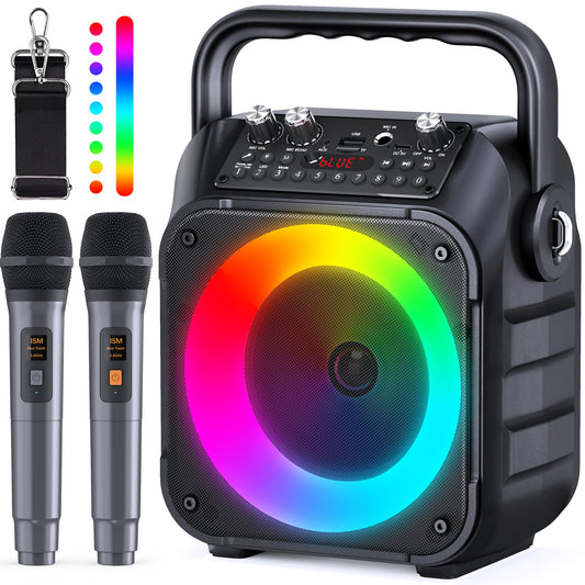 Karaoke Machine with 2 Wireless Microphones
