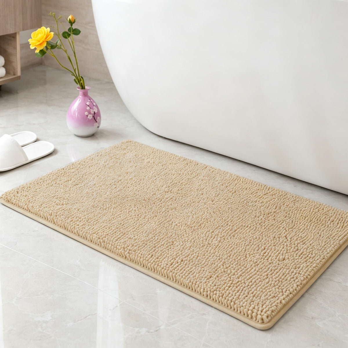 Soft Non-Slip Chenille Bathroom Rug Mat