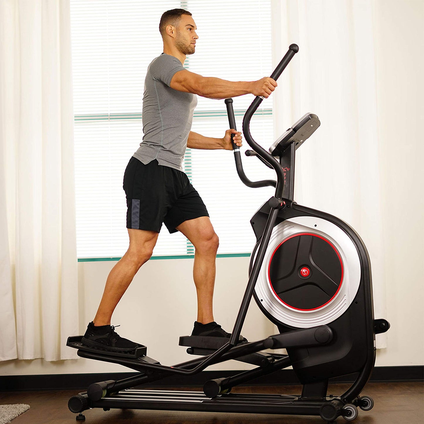 Sunny Health Elliptical Trainer with Heart Rate Monitor