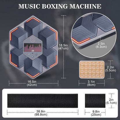 Wall-Mounted Boxing Machine with Gloves & Bluetooth