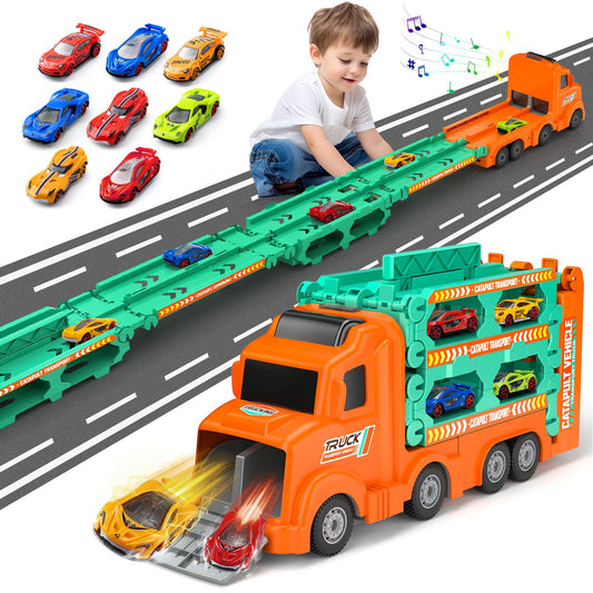Foldable 3-Layer Car Race Track Playset
