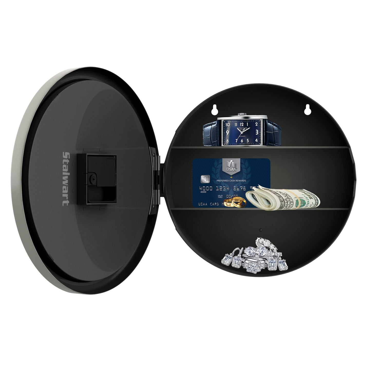 10-Inch Analog Clock with Hidden Safe