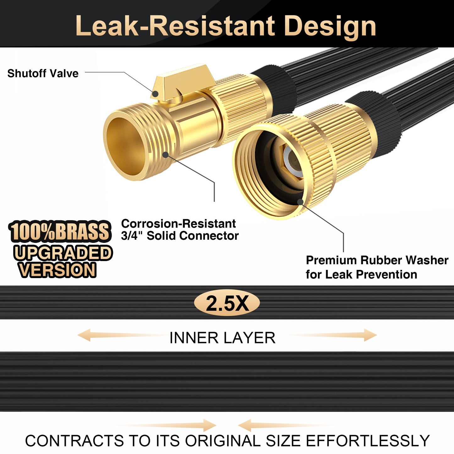 100ft Lefree Lightweight Garden Hose with Nozzle