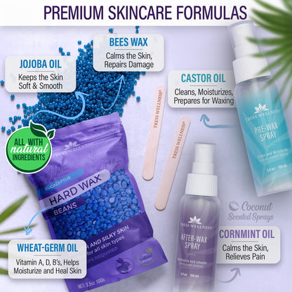 Tress Wellness Brazilian Waxing Kit for Sensitive Skin