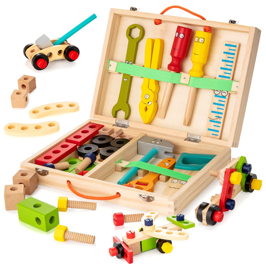 36-Piece Kids Wooden Tool Set by KIDWILL
