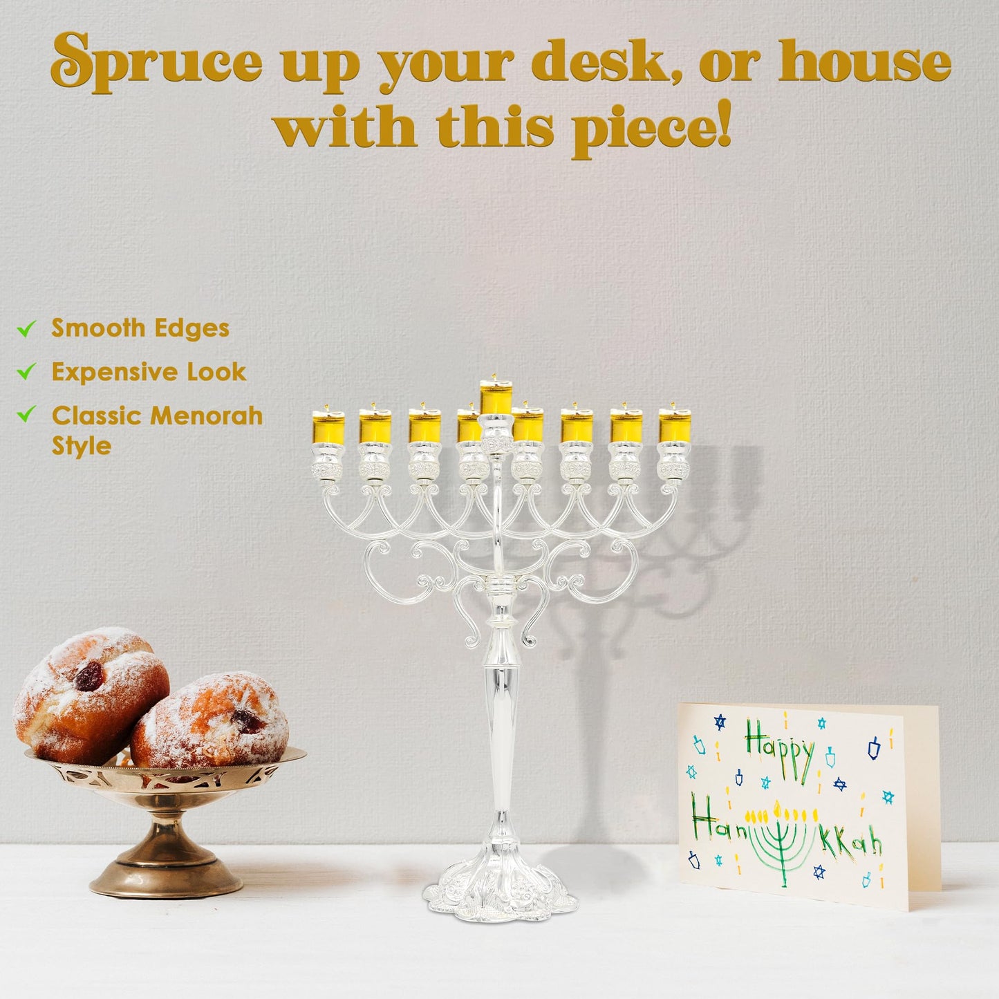 Chanukah Oil Menorah by Majestic Giftware
