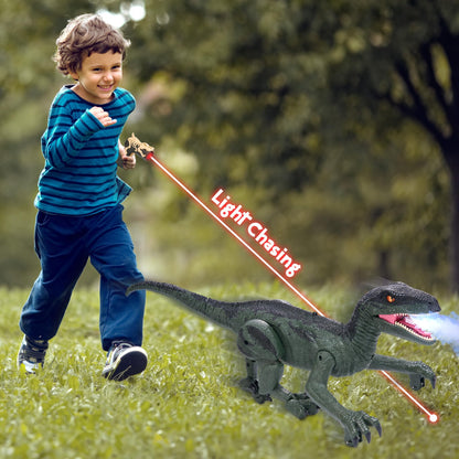 Remote Control Chasing Velociraptor Dinosaur Toy