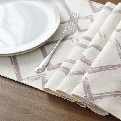 JINCHAN Linen Table Runner Moroccan Tile Print Kitchen Table Cloth 72 Inch Diamond Design Farmhouse Rustic Coffee Table Decor for Kitchen Dining Table Indoor Outdoor Decor 1 Panel Grey on Beige
