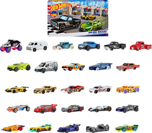 26 Hot Wheels ABC Racers Toy Cars Set
