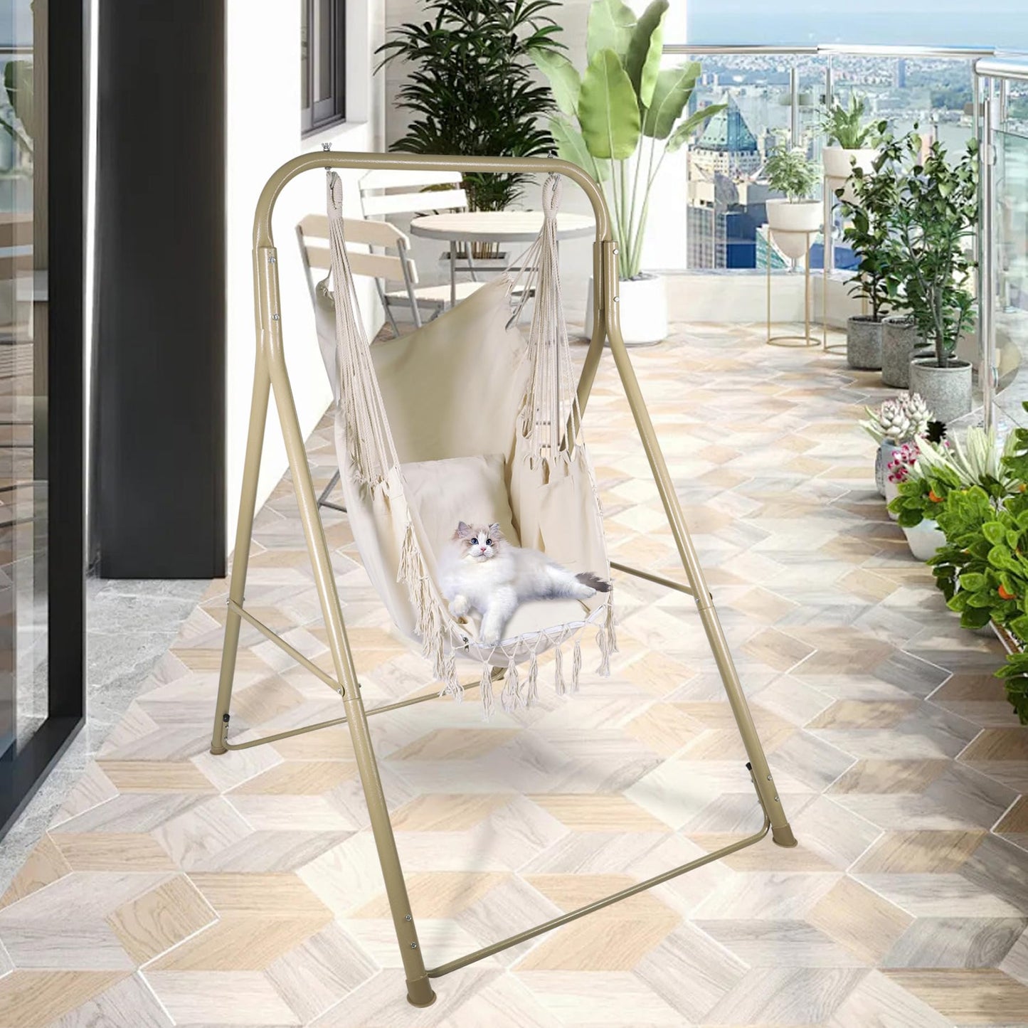 RedSwing Hammock Chair with Stand,Include Hanging Swing Chair,Heavy Duty Hammock Swing Chair with Stand for Adults Indoor Outdoor Patio Backyard, Max Load 330 Lbs