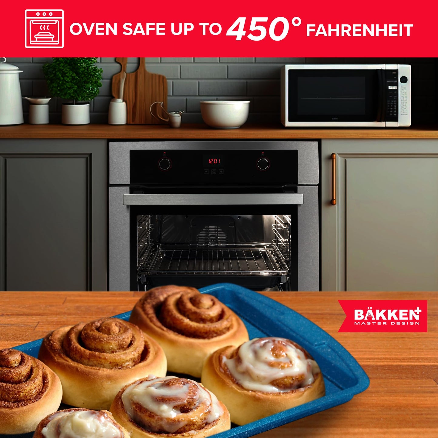 Bakken Nonstick Baking Pan Set of 3 - Blue Marble