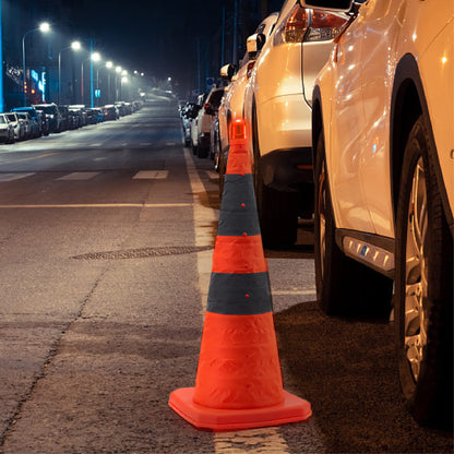 28" Collapsible Traffic Cones with LED Light