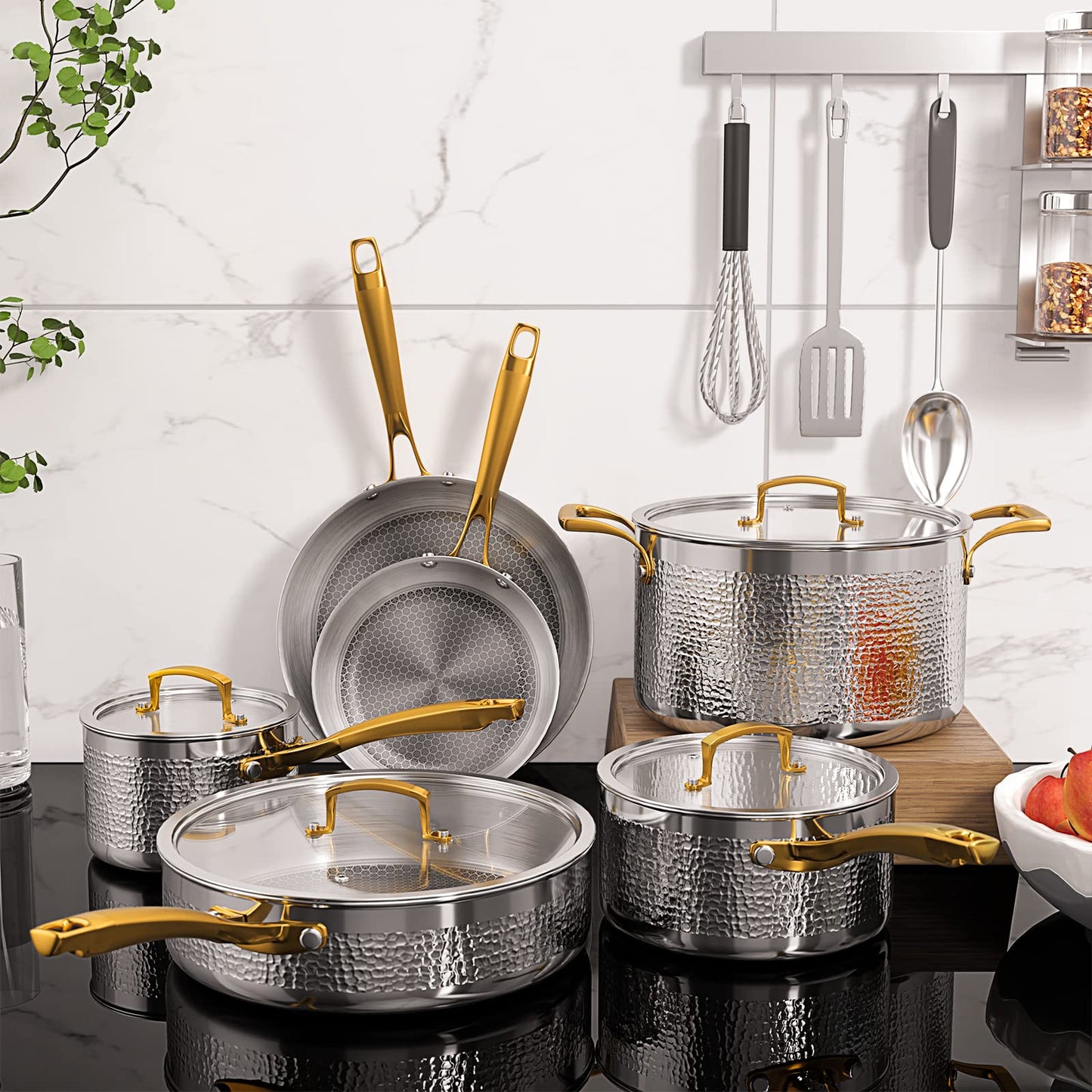 Tri-Ply Stainless Steel Pots and Pans Set