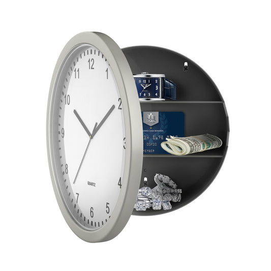 10-Inch Analog Clock with Hidden Safe