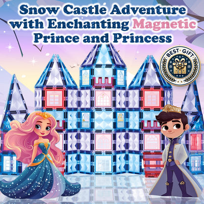 Frozen Magnetic Tiles 3 Year Old Girl Gifts 5 Year Old Girl Gift 4 Year Old Girl Birthday Gifts Princess Toys Magnet Tiles Gift 5 Year Old Girl Building Blocks Castle Gift for Girls Age 3 4 5 6 7 8