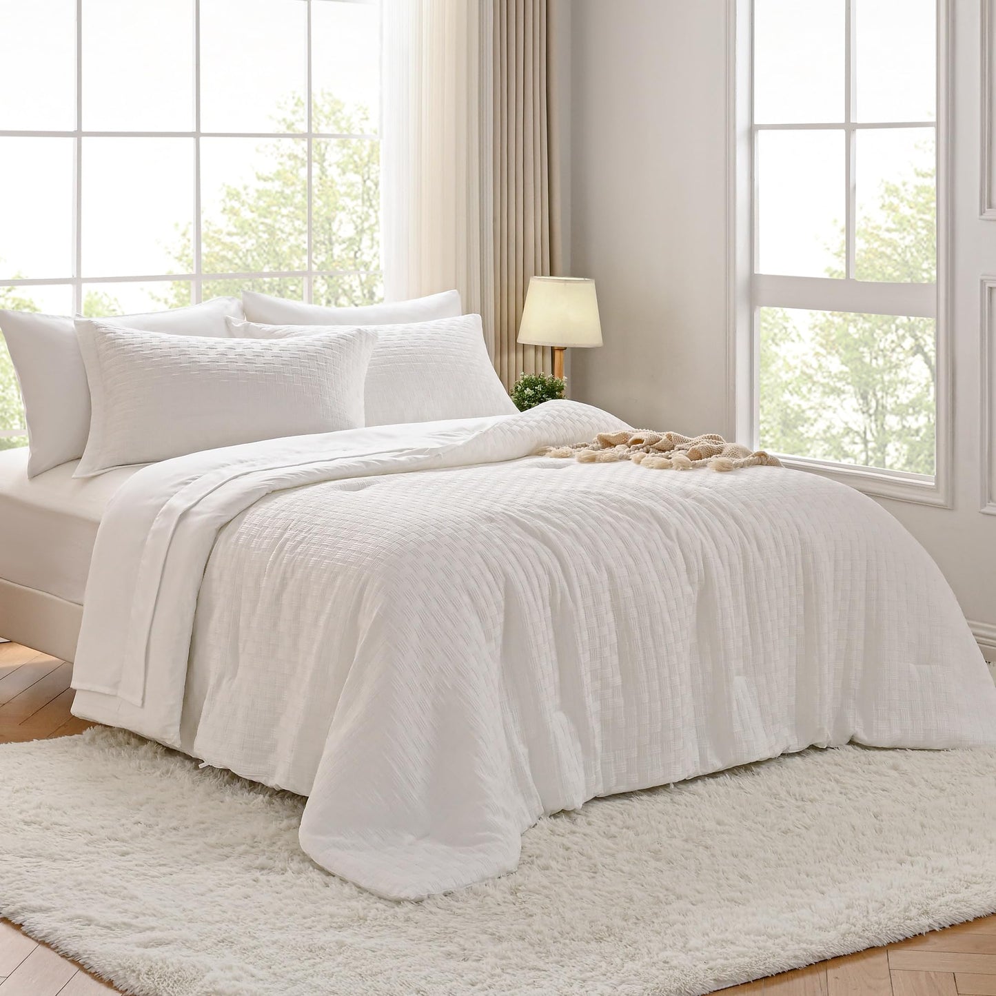 JELLYMONI Queen Size 7-Piece Comforter Set