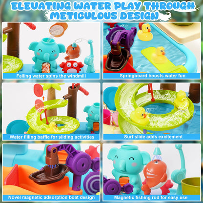 4-in-1 Kitchen Sink Toy with Water Slide