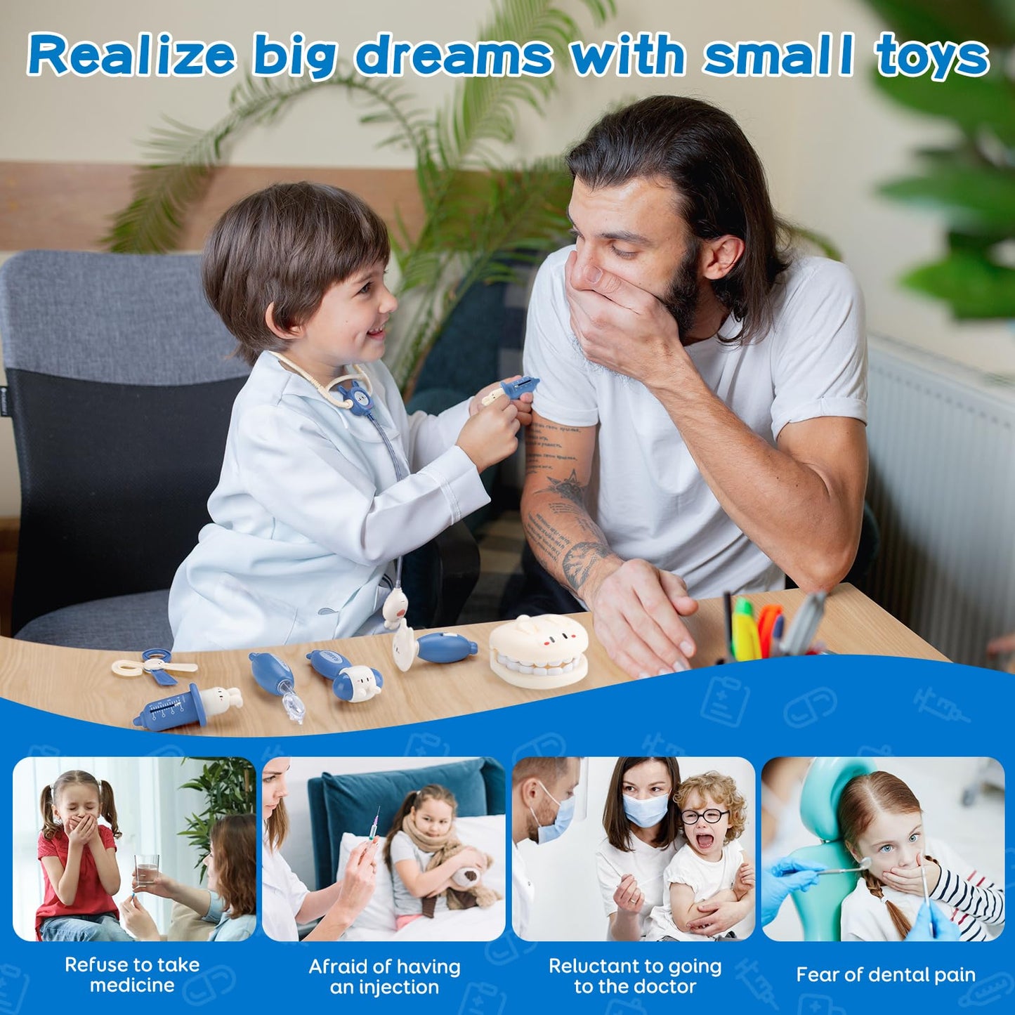 GUEETIC Doctor Kit for Toddlers Role Play