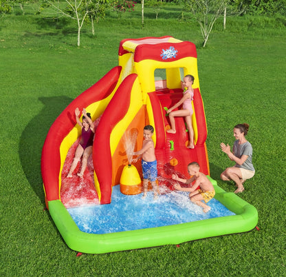 Bestway H2OGO! Lava Splash Kids Inflatable Water Park | Outdoor Slide, Climbing Wall, Splash Pool, Sprinkler | Great for Kids Ages +5