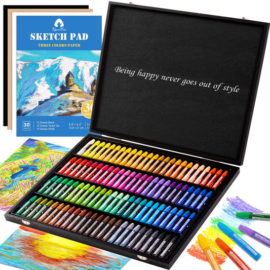 100 Piece Oil Pastels Art Supplies Set