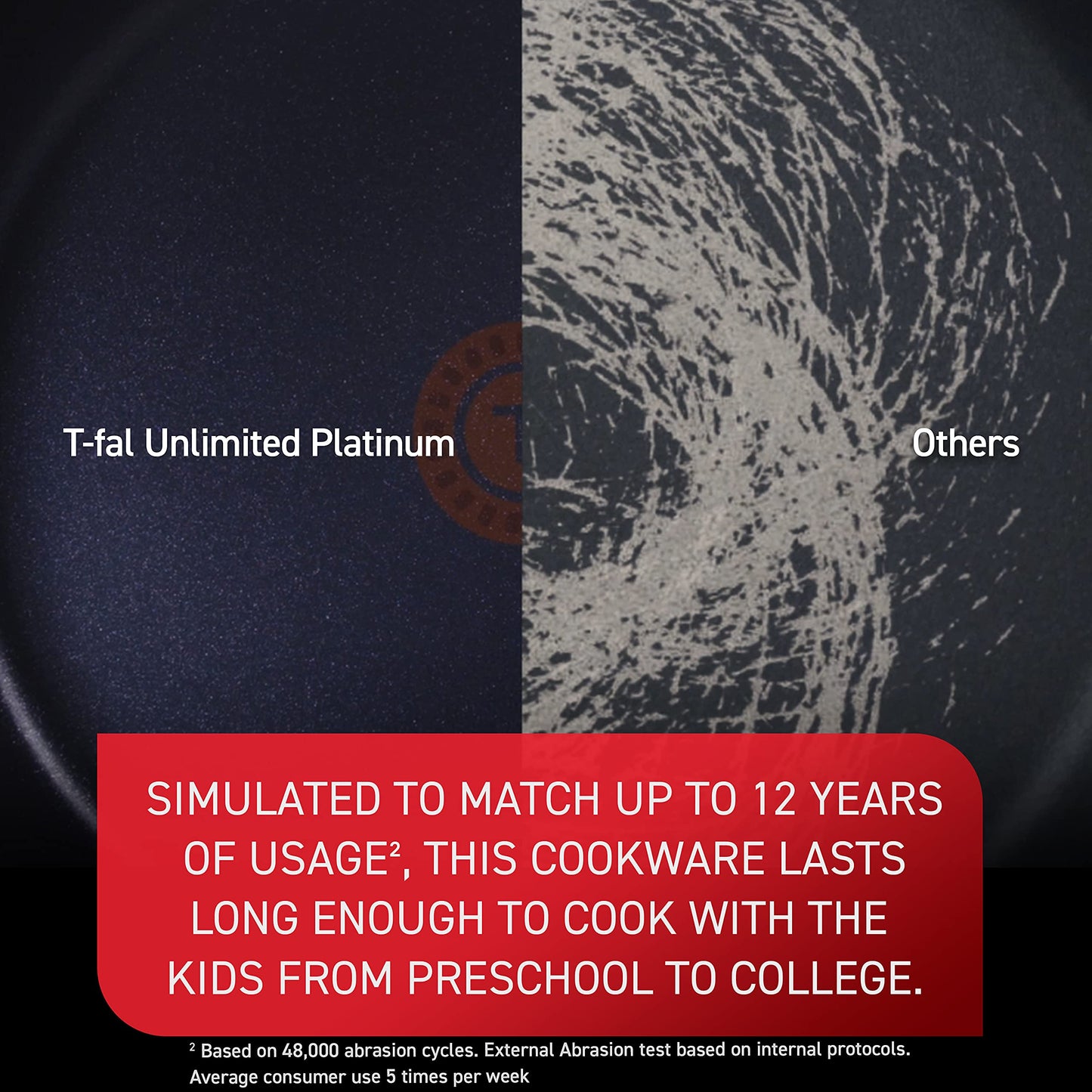 T-fal Platinum Non Stick Cookware Set 12 Piece, Induction, Oven Broiler Safe 500F, Kitchen Cooking Set W/ Fry Pans, Saucepans, Saute Pan, Dutch Oven, Utensils, Pots and Pans, Dishwasher Safe, Slate
