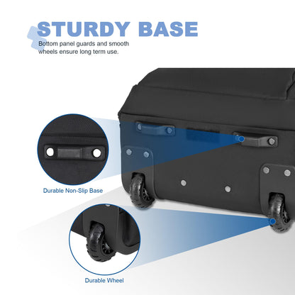 Rolling Backpack with Wheels - Water-Resistant Luggage