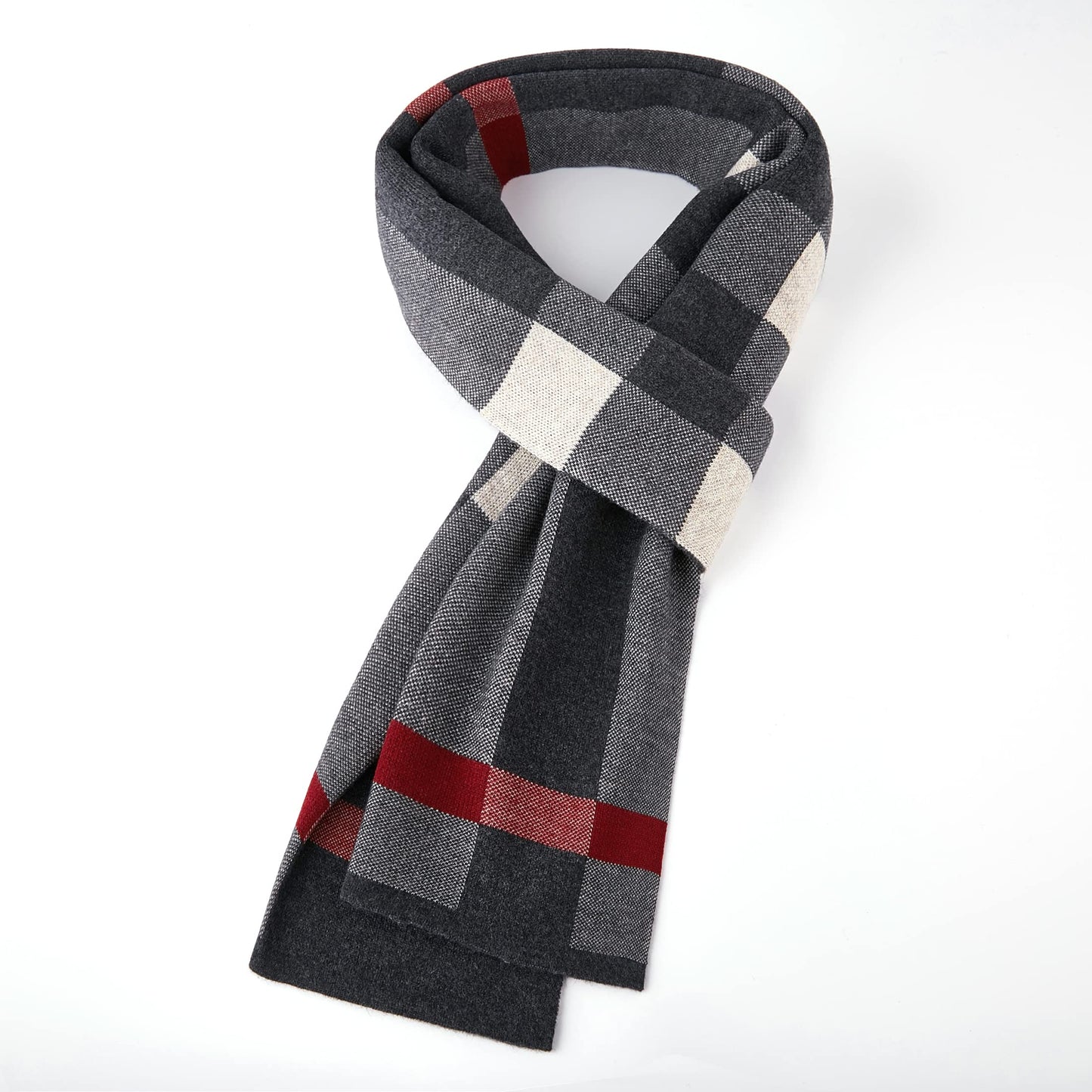 Men's Winter Cashmere Wool Scarf - Warm & Soft