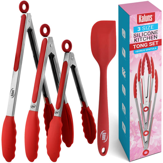 Kaluns BBQ Tongs Set with Silicone Spatula