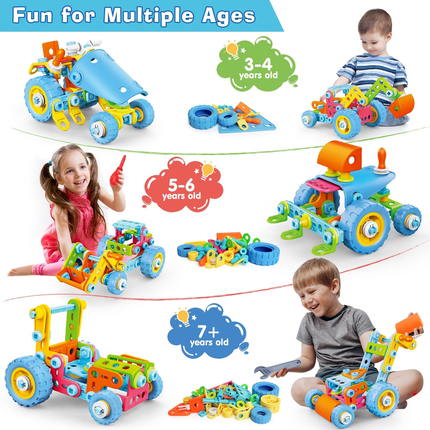 118pcs MOONTOY STEM Building Toys for Kids