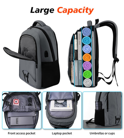 Zecti Travel Laptop Backpack with USB Charging