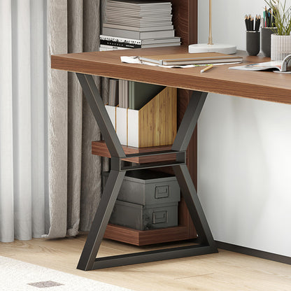 Metal Desk Legs Set of 2, 28" Black