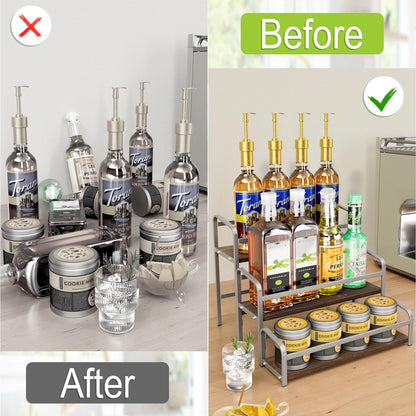 3-Tier Coffee Syrup Rack for Countertop Storage