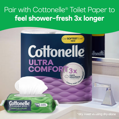 Cottonelle GentlePlus Flushable Wipes with Aloe